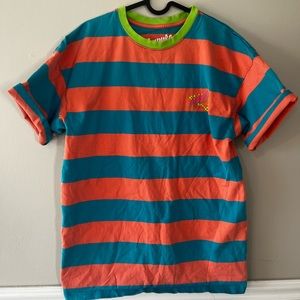 Empyre Striped Coral and Blue Tshirt